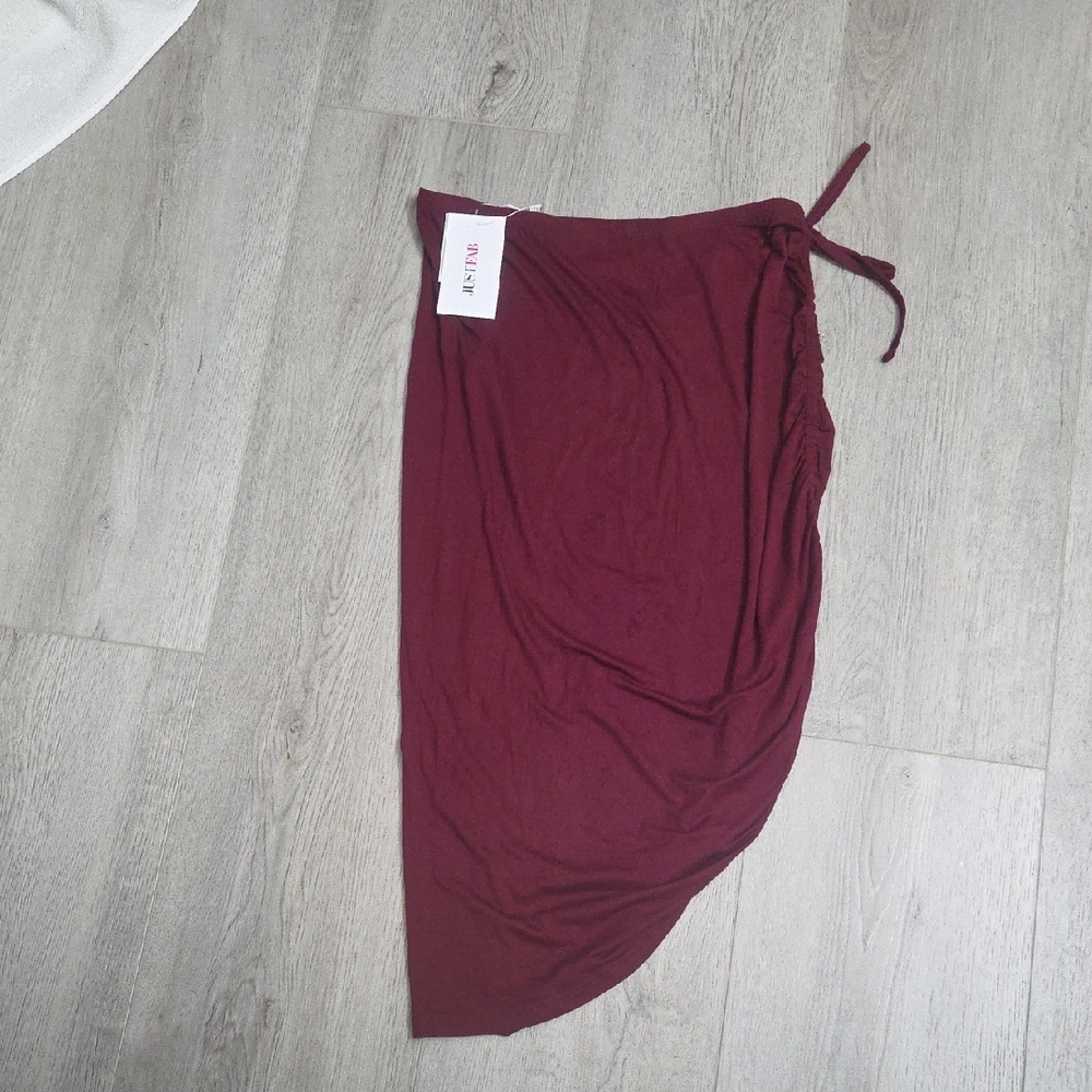 Just Fab Asslymmetric Ruched Skirt Brand New With Tags